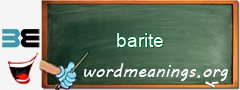 WordMeaning blackboard for barite